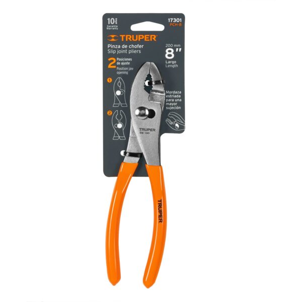 Pinza de chofer 8" mango de PVC, Truper - Imagen 2