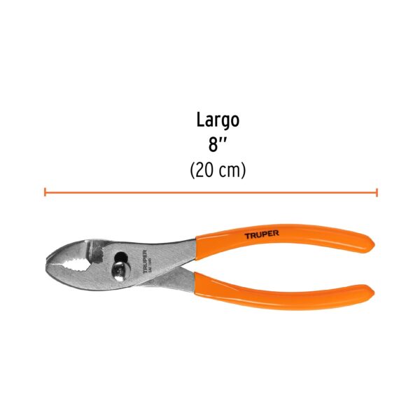Pinza de chofer 8" mango de PVC, Truper - Imagen 4