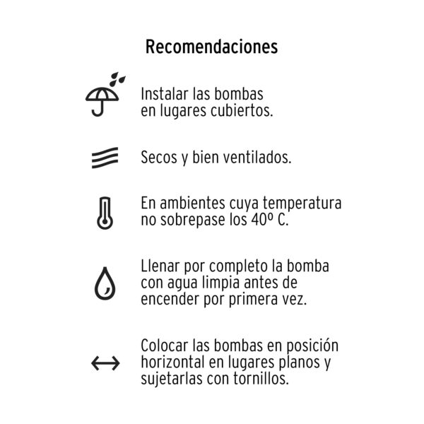 Bomba periférica 1/2HP, altura máx 20m, uso agrícola, PRETUL - Imagen 7