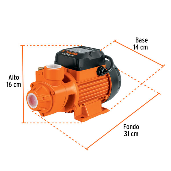 Bomba periférica 1HP, altura máx 70m, uso agrícola, EXPERT - Imagen 5