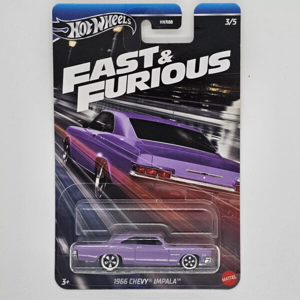 Hot Wheels Fast & Furious 1966 Chevy Impala 1:64 Mattel 3/5