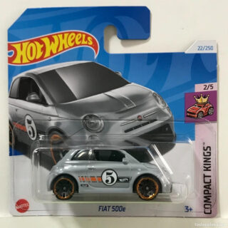 Fiat 500e - Hot Wheels Compact Kings, coche de juguete, réplica de automóvil pequeño coleccionable