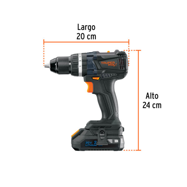 Rotomartillo 1/2", 20V, 2 baterías 2Ah, MAX - Imagen 5