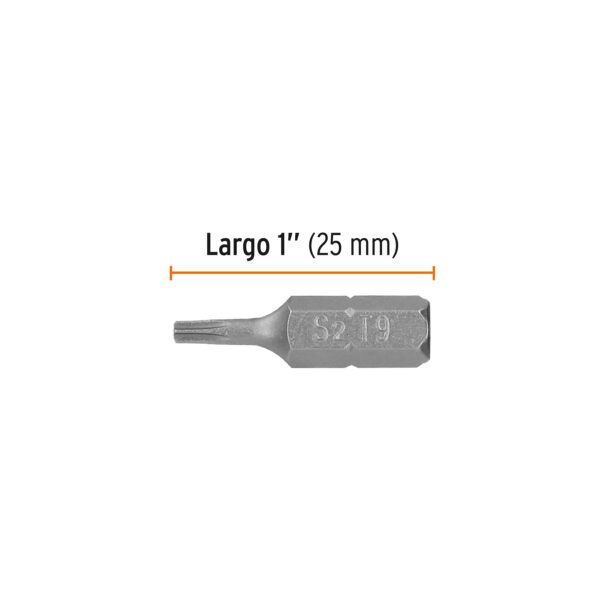 Estuche con 5 puntas torx T9 largo 1", Truper Expert - Imagen 4
