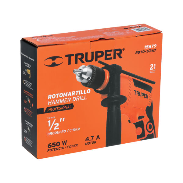 Rotomartillo 1/2", 650W, TRUPER PRO - Imagen 2
